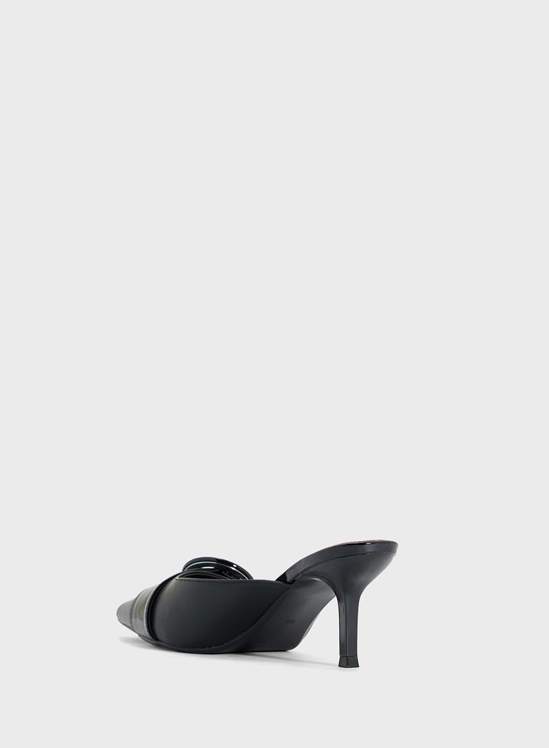 ELLA Heeled Mule With Buckle  - Image 3