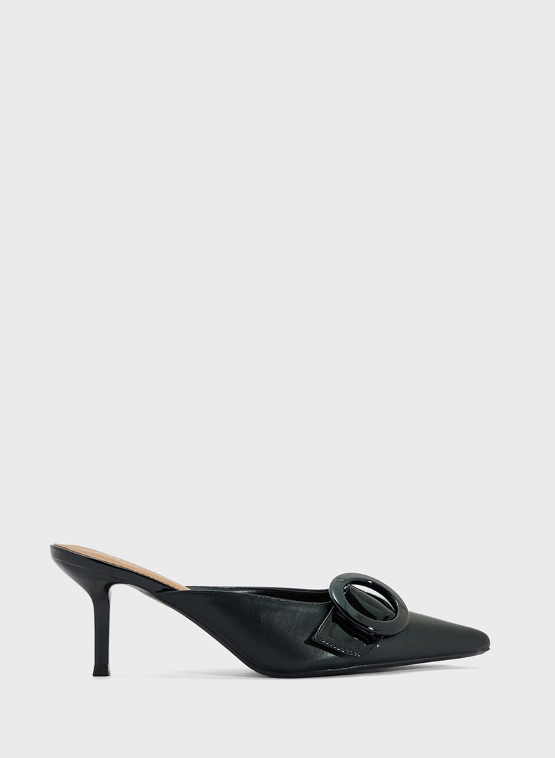 ELLA Heeled Mule With Buckle  - Image 1