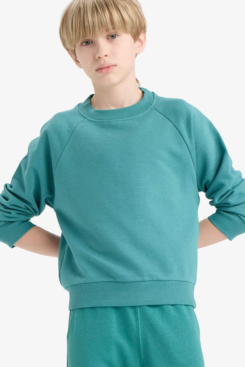 Defacto Boy Basic Crew Neck Sweatshirt