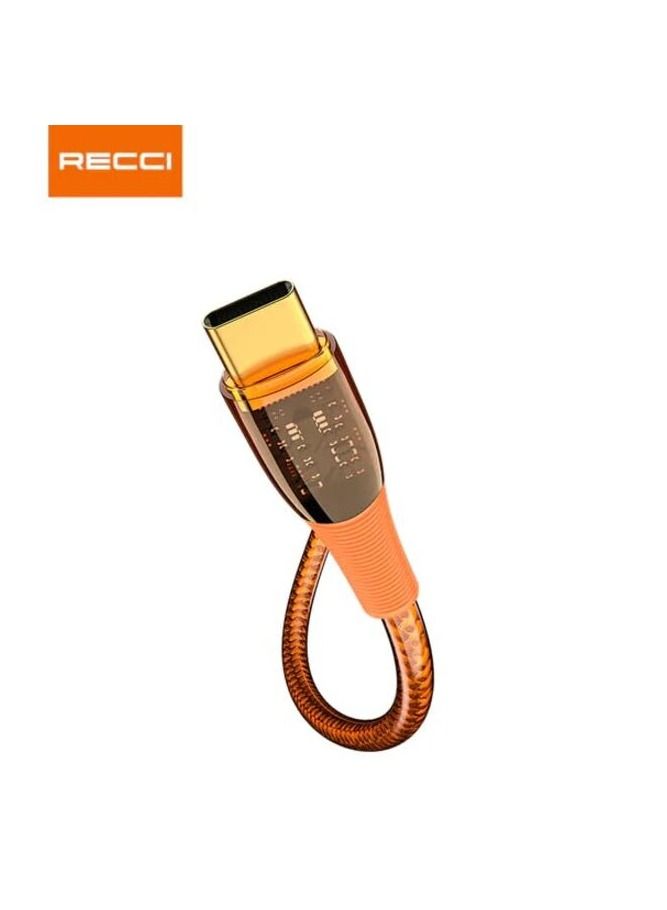 ريتشي كابل بيانات كهرماني 6A ، 150 سم "Type-C TO Type-C- RTC-P19CC - Image 2