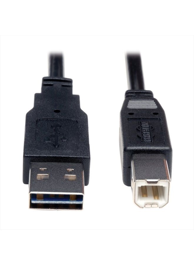 Universal Reversible USB 2.0 Hi-Speed Cable (Reversible A to B M/M) 6-ft.(UR022-006)