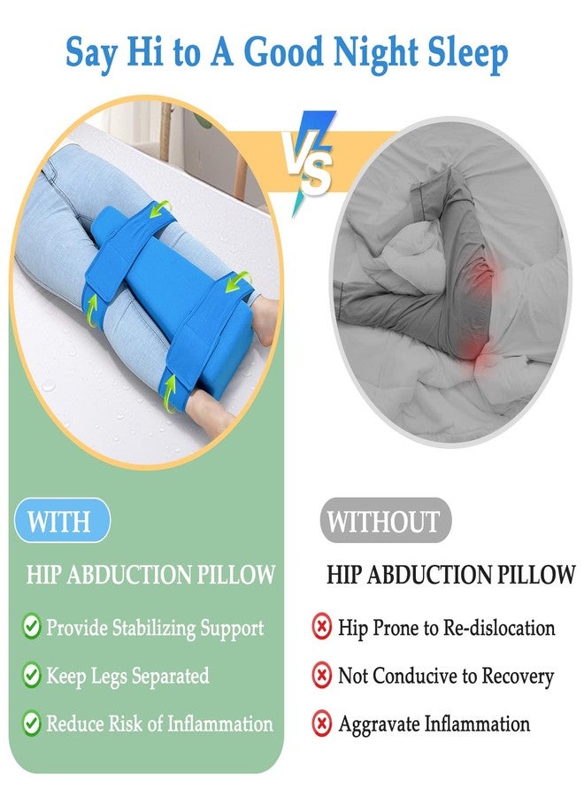 KAVIL Hip Abduction Pillow Hip Replacement Pillows After Surgery Recovery Supplies Knee Replacement Foam Wedge with Strap Bursitis Pillow Between The Legs Abductor Cushion for Sleeping Pain Relief - Image 3