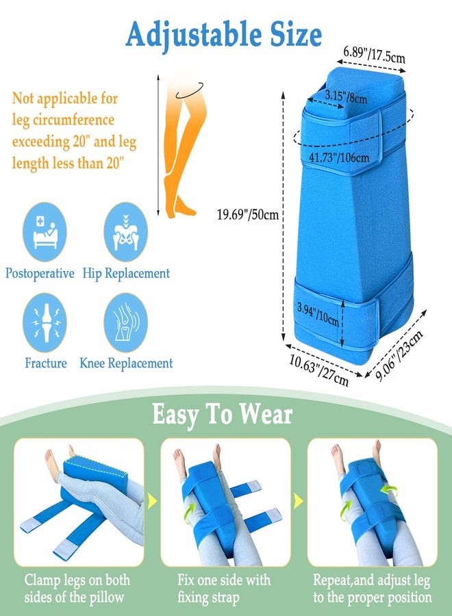 KAVIL Hip Abduction Pillow Hip Replacement Pillows After Surgery Recovery Supplies Knee Replacement Foam Wedge with Strap Bursitis Pillow Between The Legs Abductor Cushion for Sleeping Pain Relief - Image 5