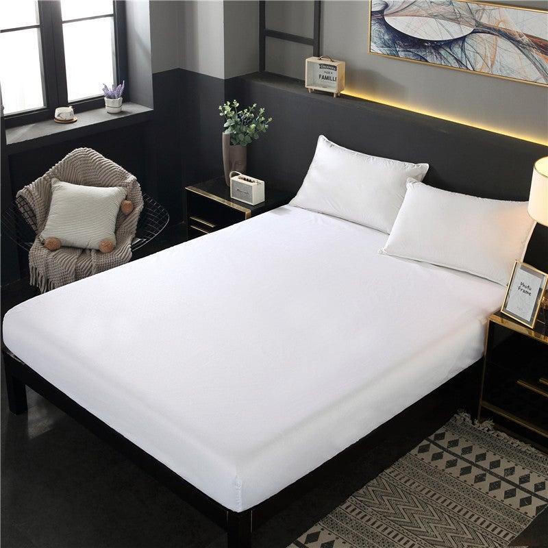 Solid Color Bedspread One-Piece Bedspread Three-Piece Simmons Bed Skirt One Circle Elastic All-Inclusive Bedspread Bed Bag - Image 1