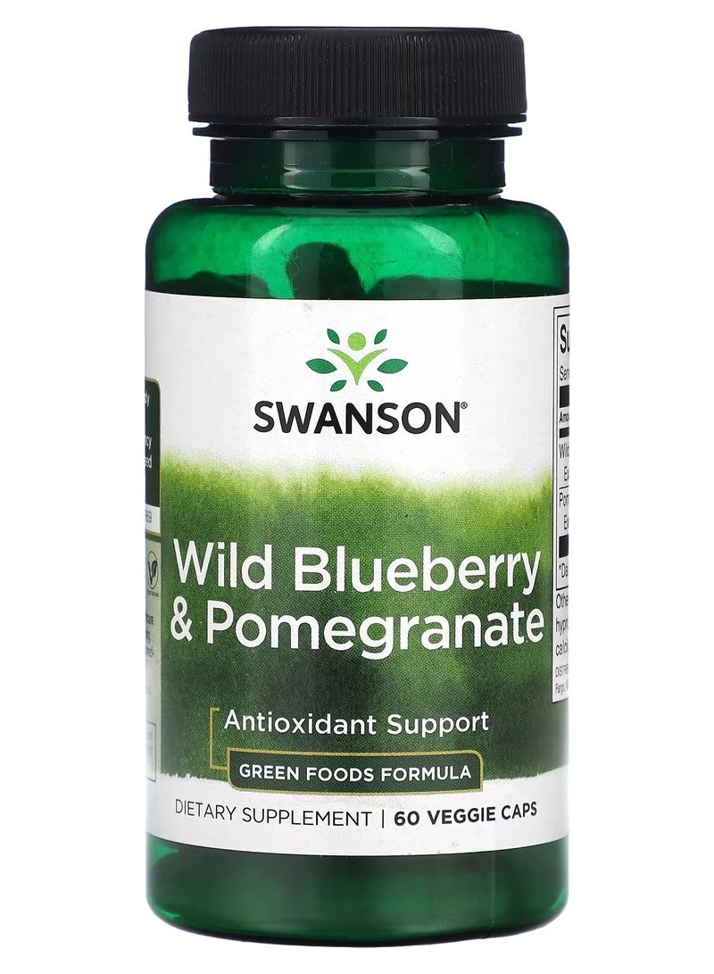 SWANSON Swanson, Wild Blueberry & Pomegranate, 60 Veggie Caps 