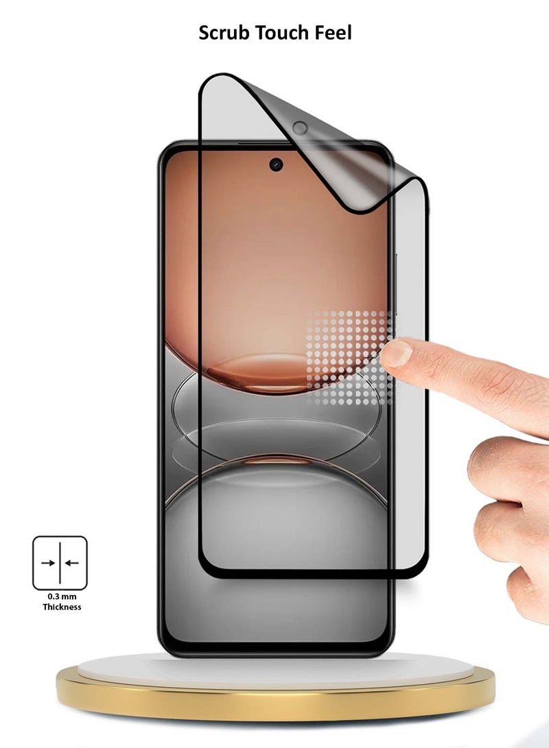 Wtech Realme C75 4G 2024 Premium Nano Ceramic Full Glue Full Cover Matte Flexible Screen Protector (MSCNMN) - Clear/Black - Image 3