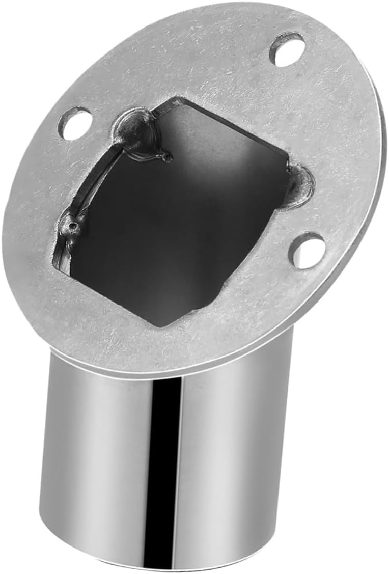 Generic Shower Rod Holder Stainless Steel Flange Support Bracket for Towel Rods Space-saving Design for Bathroom and Closet Use - Image 1