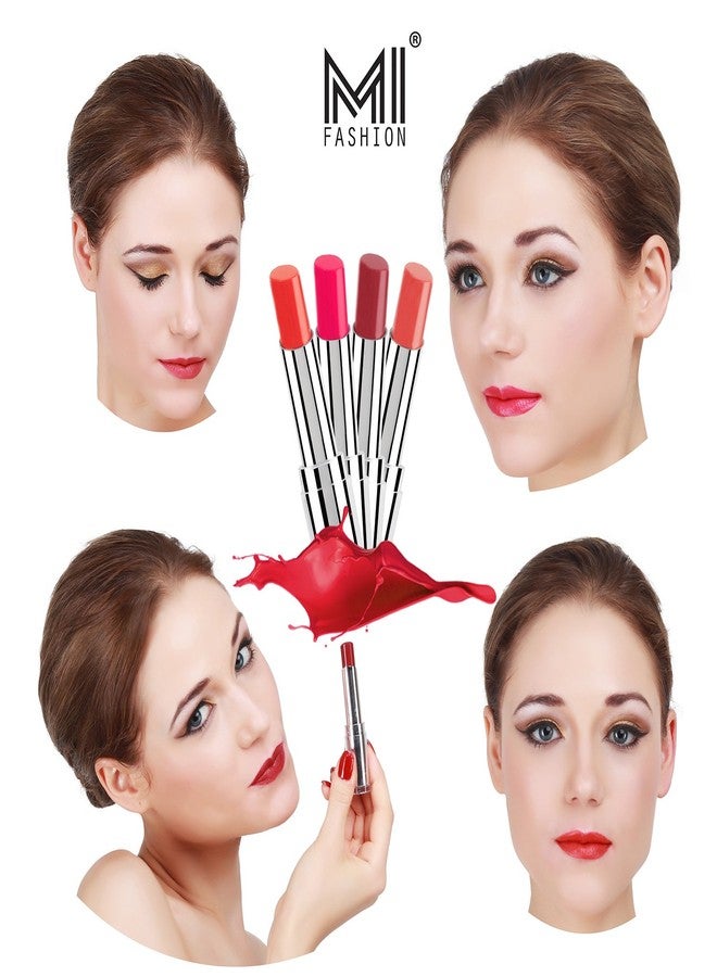 MI Fashion® Gorgeous Colour Creme Matte Lipsticks Combo (Pack of 4, 3.5gm each) - Orange Fever, Rosy Pink, Brown Raisin, Mauve - Image 5