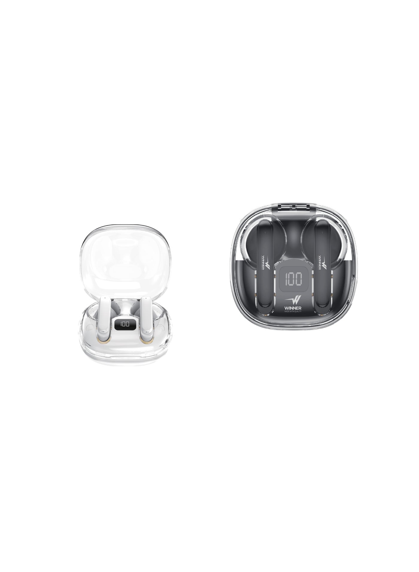 وينر Winner Digital Bluetooth Headphones Transparent Silicone