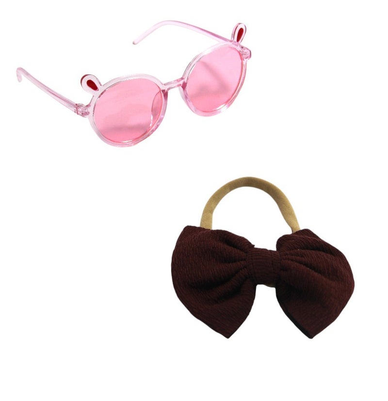 D'Daniela Layla Glasses and Bow Barrette Ponytail Set For Babies and Girls - Image 1