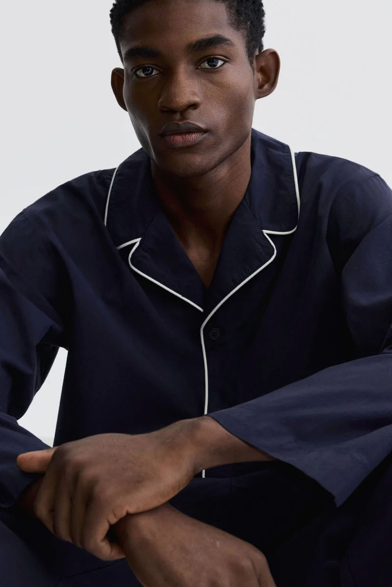 H&M Cotton pyjama shirt and bottoms