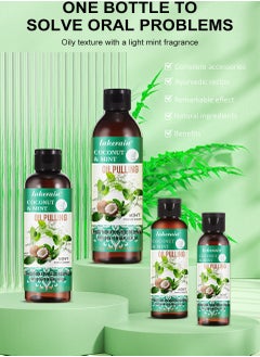 lakerain Coconut & Mint Oil Pulling Mouthwash Bad Breath Treatment for Adults, Dry and Bad Mouth Smell Removing Drops, Easy to Carry and Handy Fresh Breath Oil Serum  - Image 4