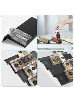 Arabest Spice Drawer Organizer, Acrylic Spice Rack Organizer for Kitchen Drawer, 4 Slanted Tier Expandable Drawer Inserts for Spices, for Cabinet  - Image 5