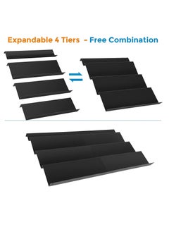 Arabest Spice Drawer Organizer, Acrylic Spice Rack Organizer for Kitchen Drawer, 4 Slanted Tier Expandable Drawer Inserts for Spices, for Cabinet  - Image 4