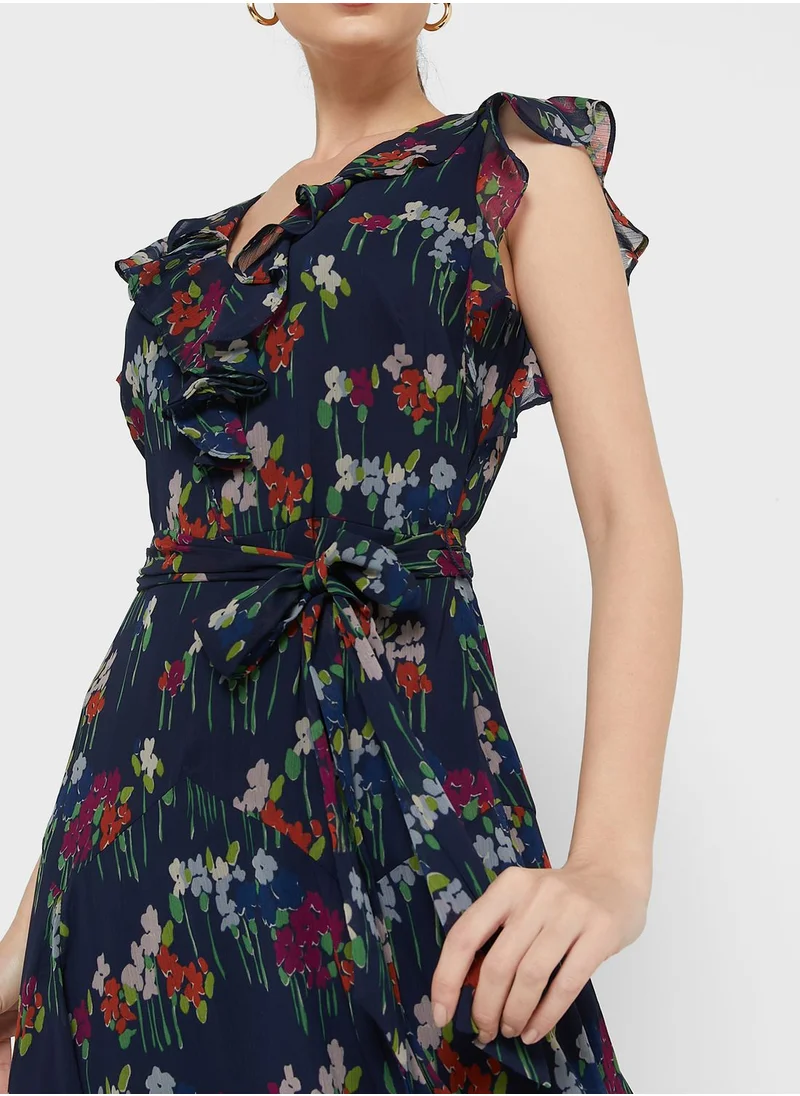 Lauren Ralph Lauren Tiered Printed Dress