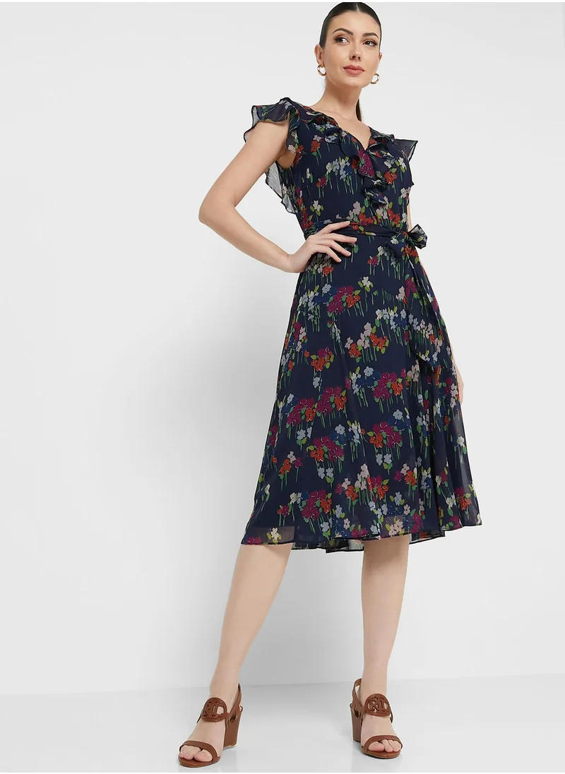 Lauren Ralph Lauren Tiered Printed Dress