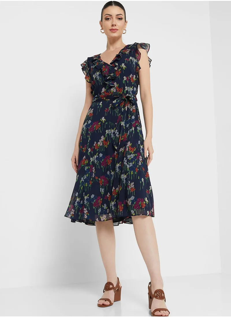 Lauren Ralph Lauren Tiered Printed Dress