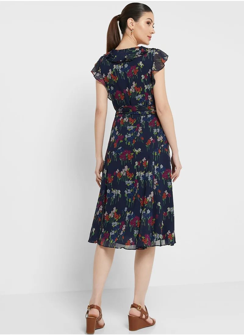 Lauren Ralph Lauren Tiered Printed Dress