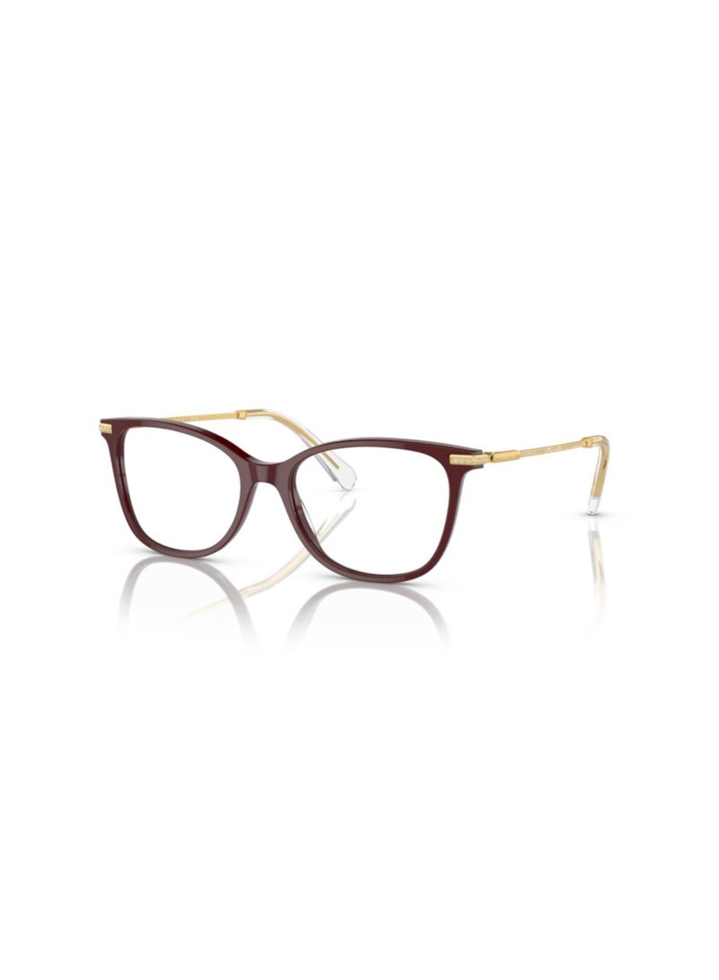 SWAROVSKI Swarovski Woman Square  Eyeglasses- Sk 2010 - Lense Size:52Mm - Burgundy - Image 1