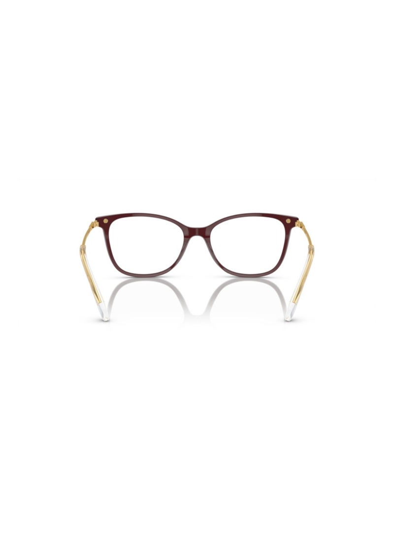 SWAROVSKI Swarovski Woman Square  Eyeglasses- Sk 2010 - Lense Size:52Mm - Burgundy - Image 3