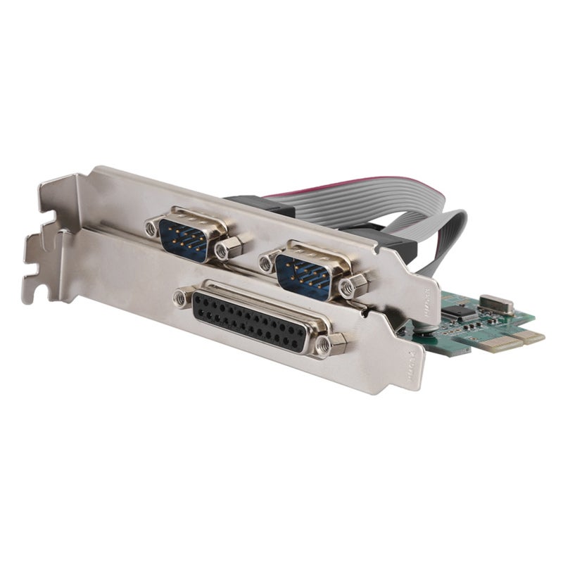 بطاقة تسلسلية متوازية PCI-E: 2 منافذ RS-232 DB9 + منفذ Lpt DB25 - رقاقة Wch382 المستقرة، بطاقة تمديد سطح المكتب بمعرض ترددي 2.5 جيجابت في الثانية لنظامات ويندوز، لينكس ودوس - Image 3