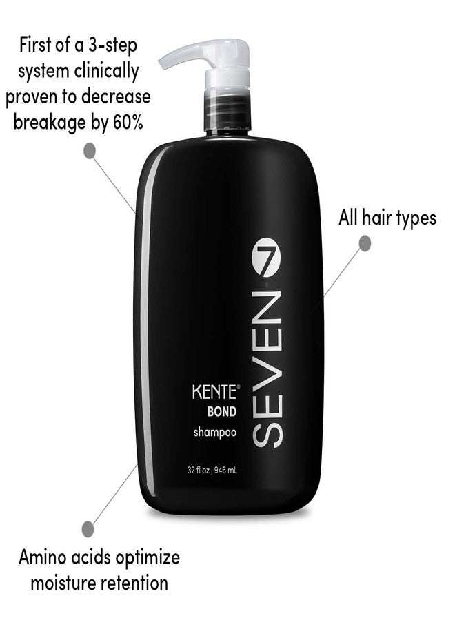 SEVEN Haircare KENTE BOND Shampoo for Split Ends + Damaged Hair, Sulfate Free, Cruelty Free with Green Tea, Guar & Pro Vitamin B5 for Men & Women, Made in USA, 32 oz. - Image 3