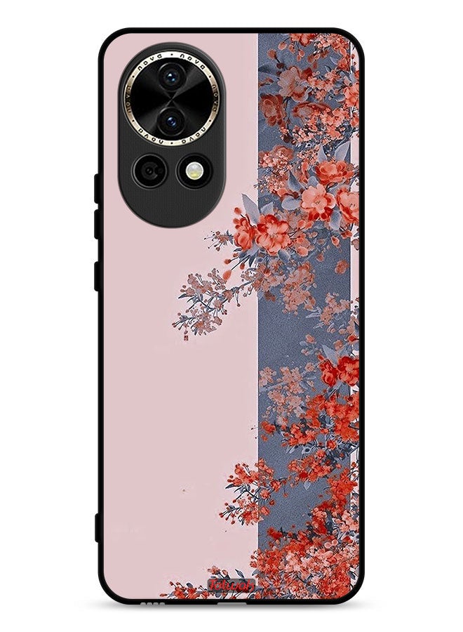 Tolwak غطاء واقي لهاتف هواوي نوفا 13 5G بتصميم أوراق الشجر والزهور - Image 1