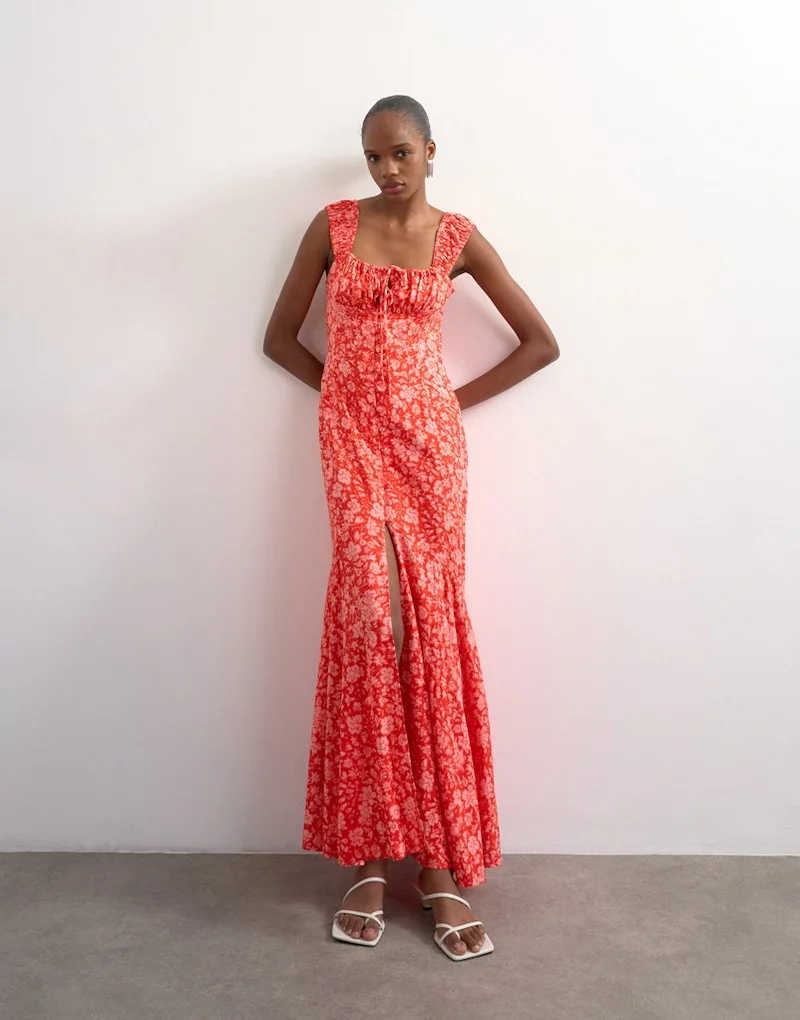 توب شوب Casual Sleeveless Maxi Woven Dress