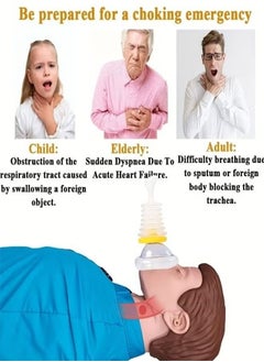 Generic Choking Emergency Device Respiratory Training Trainer, Rescue Mask, CPR Device Rescue Device Training Products, Family Removal Device for Removing Blocked Objects Choking Emergency Aid Device Rescue  - Image 3