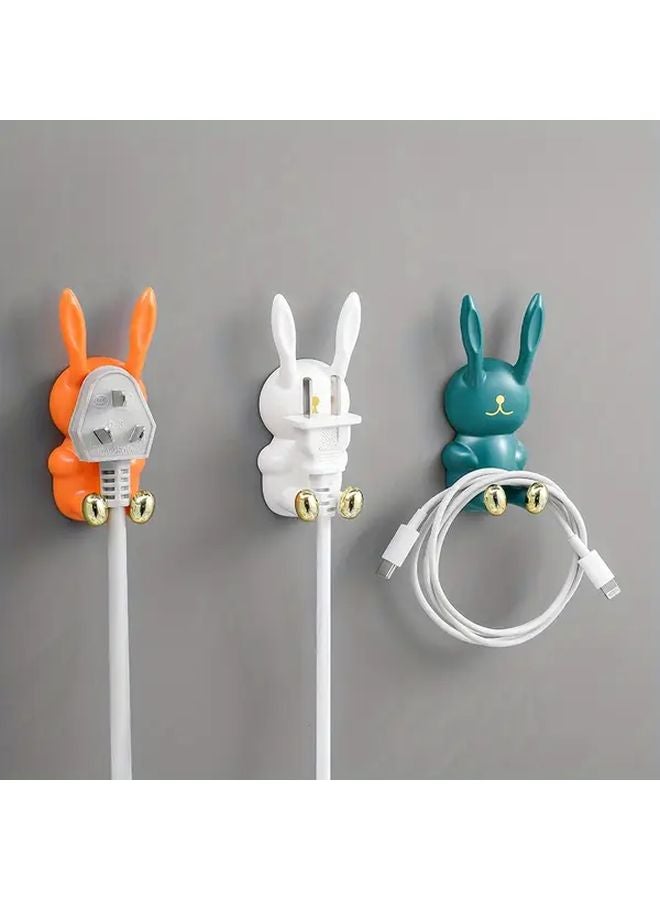 Wall Mounted Bunny Toothbrush Holder Mouthwash Cup Organizer Random Color - Image 5