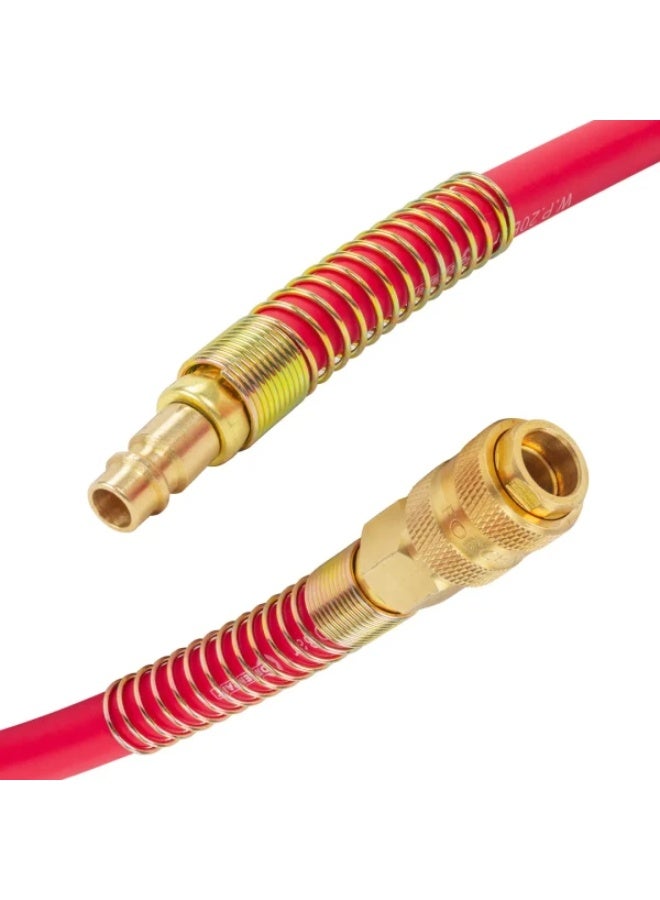 قسرية خرطوم PVC مطاطي 10×16 مم، طول 10 م، مع وصلة وقابس يورو نحاسي ونابض - Image 2