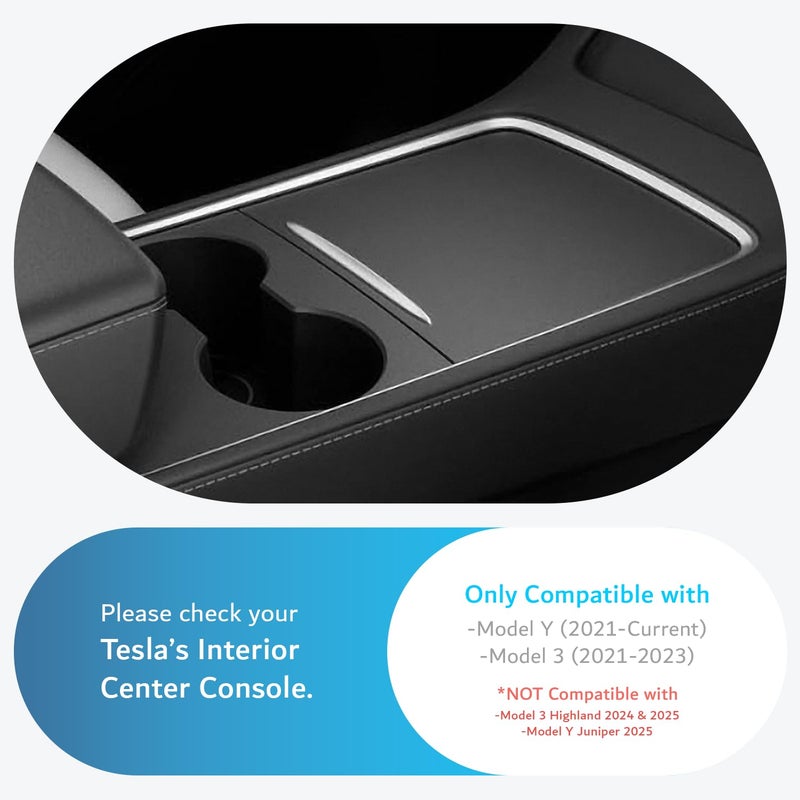 TUDIA Center Console Organizer Tray Designed for Tesla Model 3 20212023 Model Y 20212024 NOT Compatible with Model 3 20242025 Smooth Slide Silicone Interior Storage Accessories - Image 3
