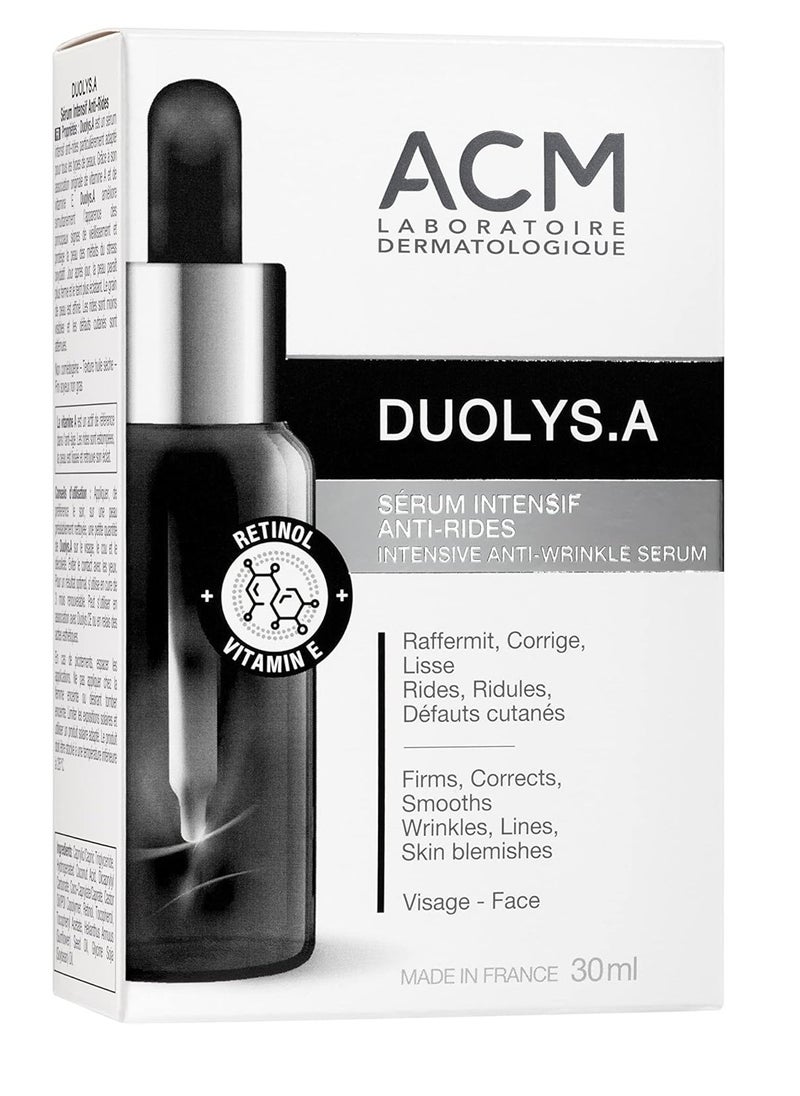 ACM Laboratoire dermatologique Duolys A Anti Rides Intensive Anti-Wrinkle Serum Firm Correct Smooths Wrinkle Lines Skin Blemish Visage Face 30ml 