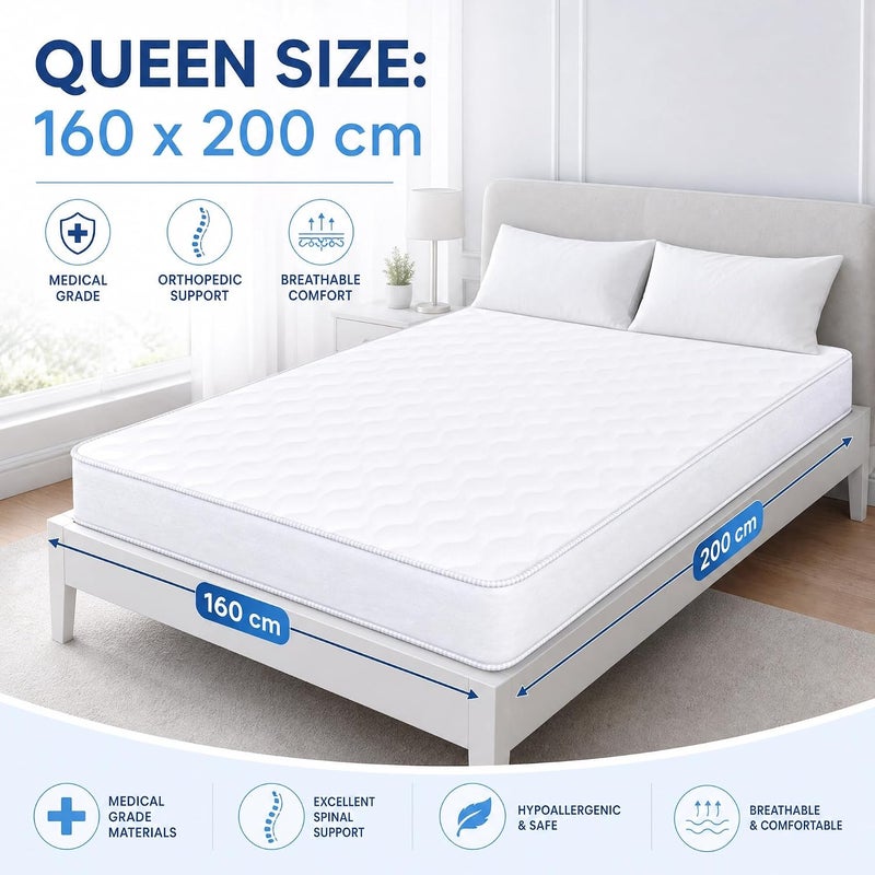Medical Orthopedic Mattress for Back Pain Relief & Spinal Support - Pressure Relieving High-Density Foam Bed - Breathable & Hypoallergenic (Queen) - Image 5