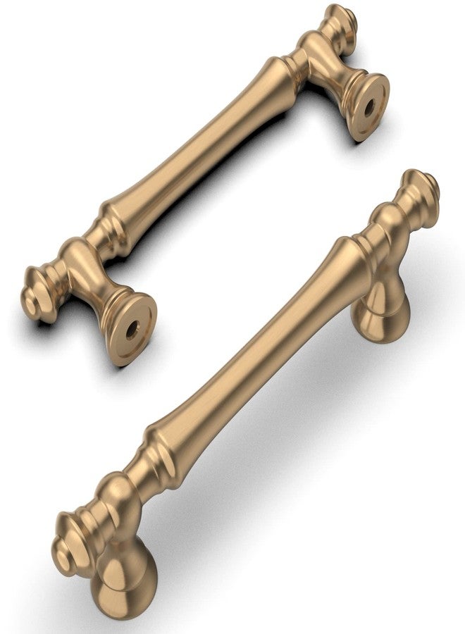 Amerdeco 10 Pack Champagne Bronze Cabinet Pulls 3.75 Inch(96mm) Hole Center Cabinet Hardware Kitchen Cabinet Handles for Bathroom Drawer Pulls Dresser Pulls ZH0014... - Image 1