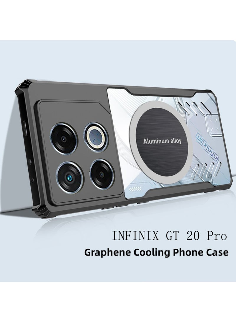 [1+2 Sets] For Infinix GT 20 Pro 5G Case & Screen Protector Magnetic Suction Car Phone Cover with Cooling and Anti Drop Function 2 Tempered Glass Screen Protector  - Image 3