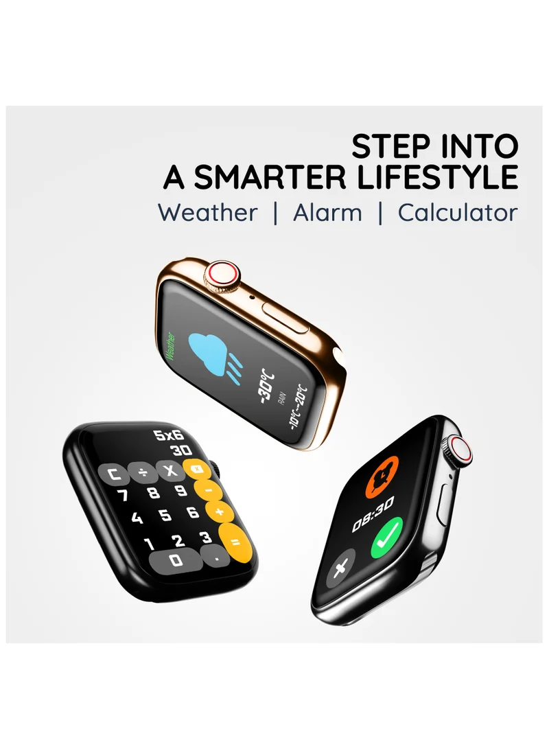 Pebble Active 1.83" HD Display (IPS) Smartwatch, IP67 Water Resistance, 5 Days Battery Life (Standby), Compatible with Android & iOS, BT Calling, Zen Mode, Multiple Watch Faces, Health Suite, Black