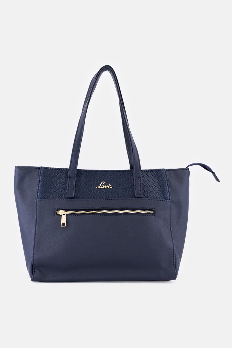 Lavie Women Brand Log Handbag, Navy - Image 1