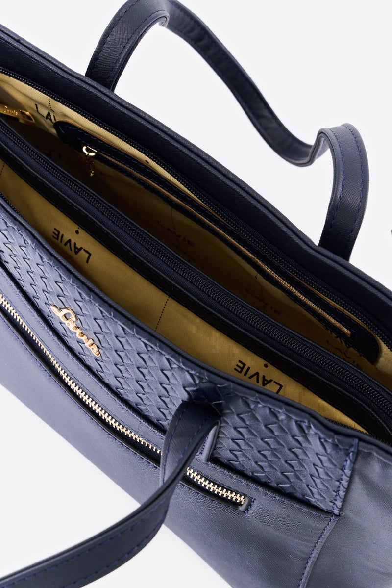 Lavie Women Brand Log Handbag, Navy - Image 3