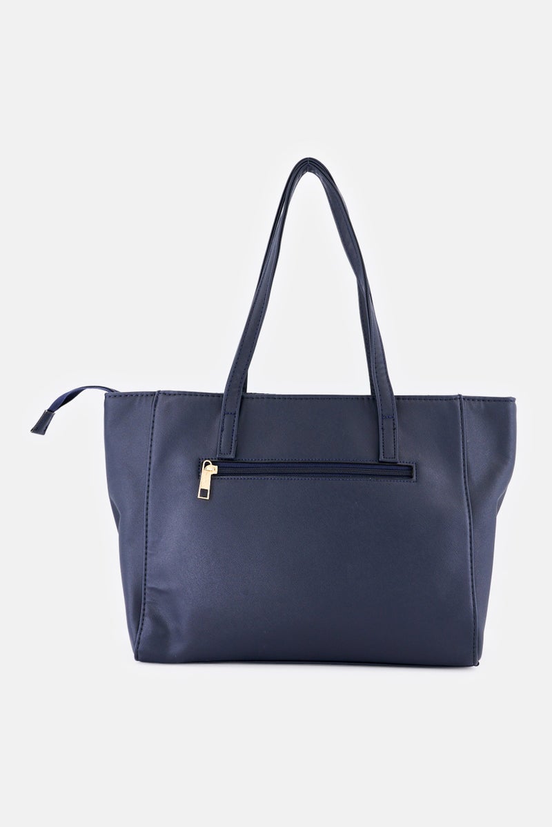 Lavie Women Brand Log Handbag, Navy - Image 2