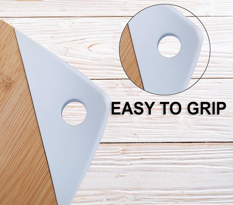 CherryBox Bamboo ChoppingCutting Board for Kitchen Use Unique Design Silicone HolderGrip 305 x 23 Blue - Image 3
