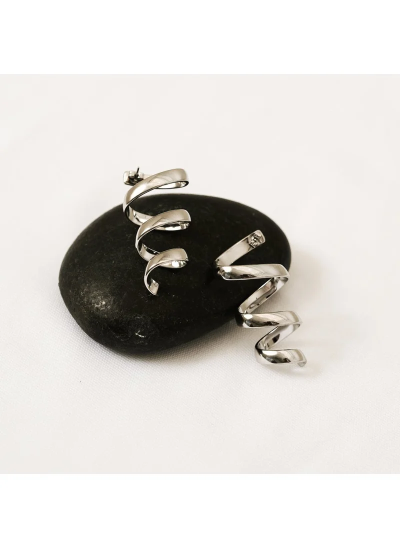 noya Sylvie Twisted Silver Earrings