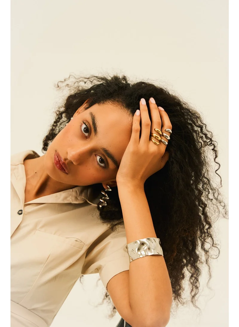 noya Sylvie Twisted Silver Earrings