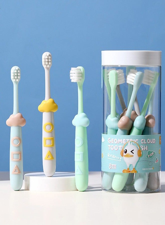 Children's Toothbrush 8-Pack, Soft Bristle Toothbrush Suitable For Children Aged 2-12, Cute Multi-Color Boy And Girl Ttoothbrushes, Clean Children's Teeth, Bristles Are Not Easy To Fall Off - Image 1