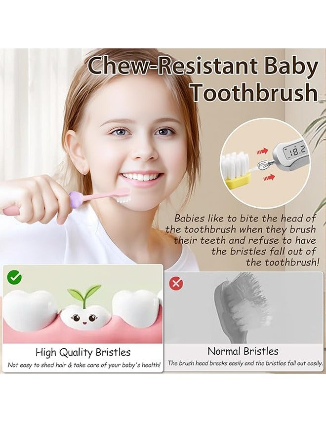 Children's Toothbrush 8-Pack, Soft Bristle Toothbrush Suitable For Children Aged 2-12, Cute Multi-Color Boy And Girl Ttoothbrushes, Clean Children's Teeth, Bristles Are Not Easy To Fall Off - Image 2