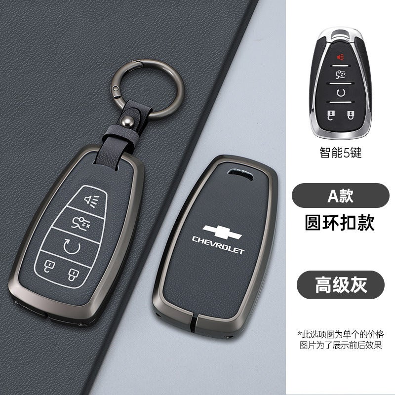 Chevrolet Malibu XL Key Case Cover - Suede Business Style for Cruze, Equinox, Trax, Trailblazer & More - Image 1