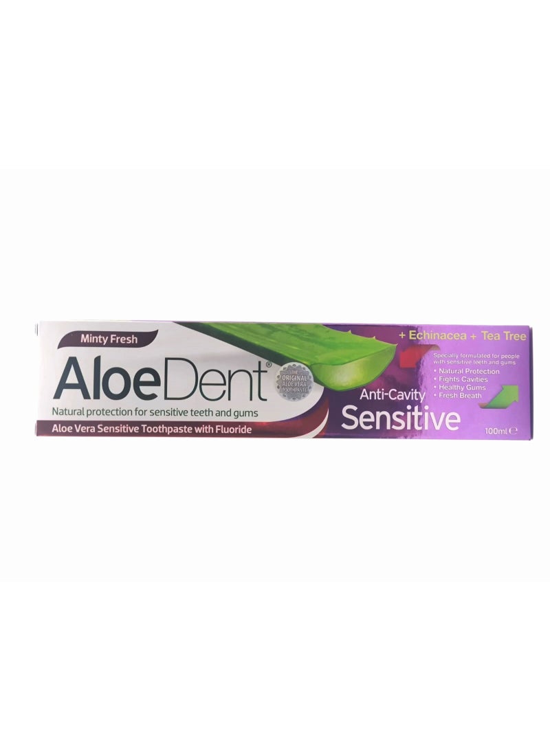 AloeDent Anti-Cavity Sensitive Toothpaste with Fluoride 100 ml - Image 1