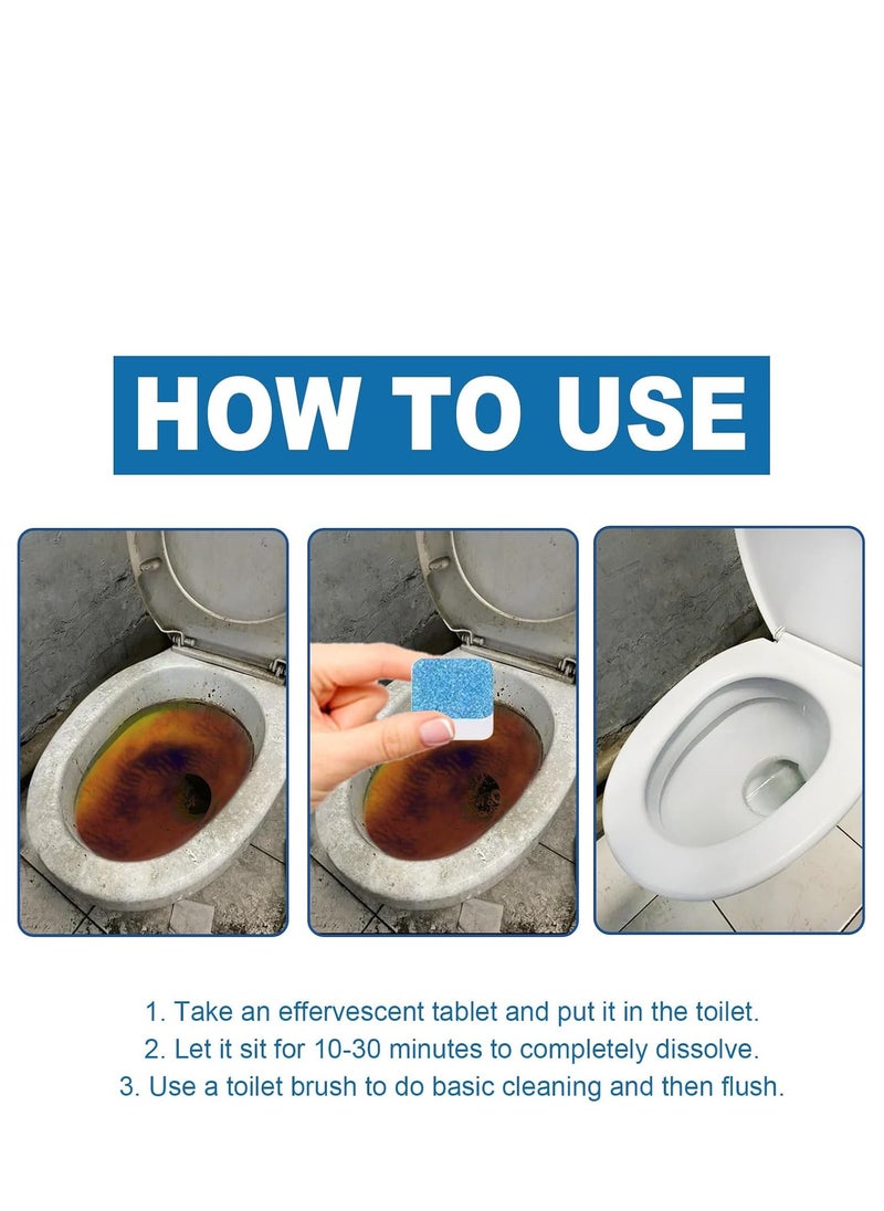 12 Pack Automatic Toilet Bowl Cleaner Tablets, Bathroom Toilet Tank Cleaner, Deodorizing and Cleaning Tablets for Long-Lasting Freshness and Hygiene