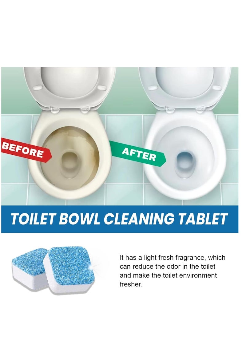 12 Pack Automatic Toilet Bowl Cleaner Tablets, Bathroom Toilet Tank Cleaner, Deodorizing and Cleaning Tablets for Long-Lasting Freshness and Hygiene