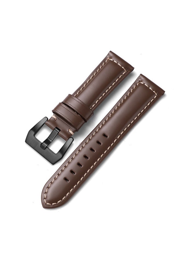 For Iwatch Strap Genuine Leather Apple Watch Strap Applewatch8 Huawei Gt3 Samsung S1 Pena Sea - Image 1